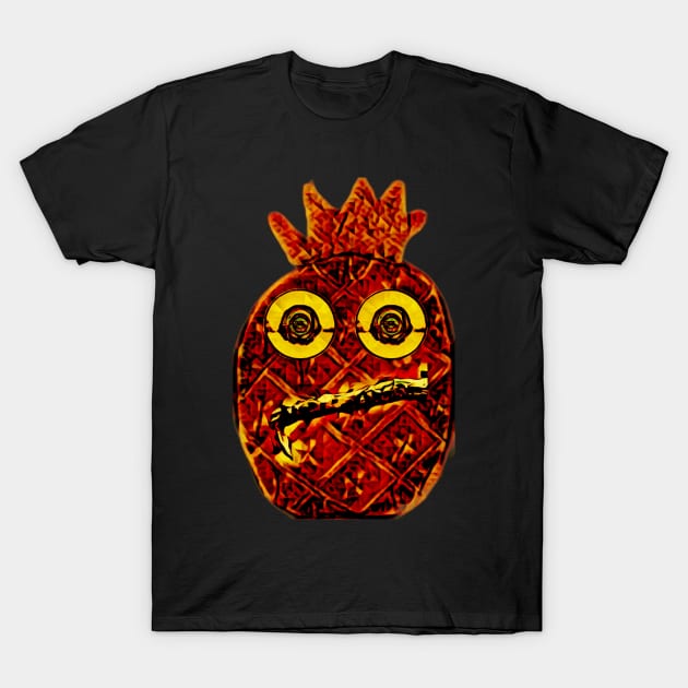 Ring-eyed pineapple in burnt orange T-Shirt by FlossOrFi